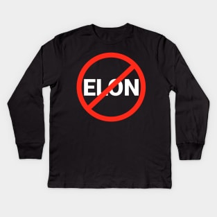 Anti Elon Musk Kids Long Sleeve T-Shirt